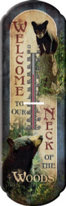 Rivers Edge 1292 Tin Thermometer - - Bear Welcome - 1292 Rivers Edge 1292 Tin Thermometer - - Bear Welcome - 1292