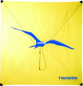 Tigress 88608-1 All Purpose Kite - Yellow, 10 - 15 mph Winds, w/Extra - 88608-1