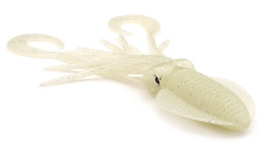 P-Line PTTS90-314 Twin Tail Squid - 9" Natural Glow Glitter - PTTS90-314