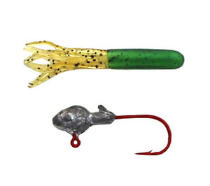 Dry Creek 16081 1/16 oz., 5 pk. - Jig Head w/Perch Minnow- Dark green - 16081 Dry Creek 16081 1/16 oz., 5 pk. - Jig Head w/Perch Minnow- Dark green - 16081