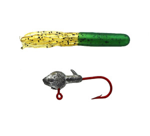 Dry Creek 32081 1/32 oz., 5 pk. - Jig Head w/Perch Minnow- Dark green - 32081 Dry Creek 32081 1/32 oz., 5 pk. - Jig Head w/Perch Minnow- Dark green - 32081