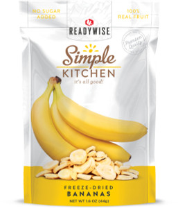 ReadyWise SK02-007 Simple Kitchen - Freeze-Dried Bananas/4 Serving - SK02-007 ReadyWise SK02-007 Simple Kitchen - Freeze-Dried Bananas/4 Serving - SK02-007