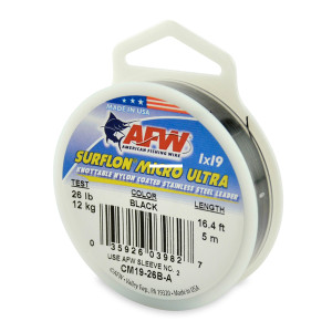AFW CM19-26B-A Surflon Micro Ultra - Nylon Coated 1x19 Stainless Leader - CM19-26B-A