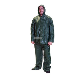 Stansport 972-G-L Men's 3-Piece - Deluxe Vinyl Rainsuit - L - 972-G-L