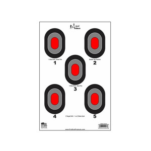 Pro-shot - 23in X 35in 5 Bulls W/red Centers 5 Pk - 530RC5PK