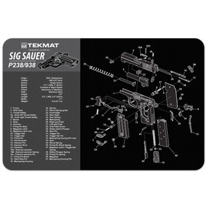 Tekmat - Tekmat Sig Sauer P238 - 11x17in - TEKR17SIGP238 Tekmat - Tekmat Sig Sauer P238 - 11x17in - TEKR17SIGP238