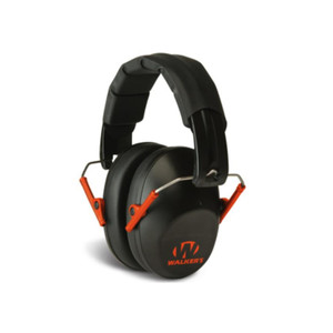 Walker's Game Ear - Low Profile Folding Muff Black/orange - GWPFPM1BKO