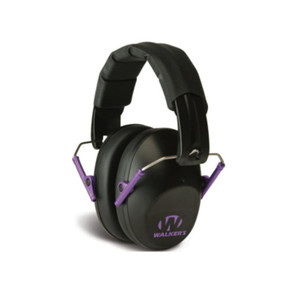 Walker's Game Ear - Low Profile Folding Muff Black/purple - GWPFPM1BKPU
