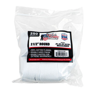 Pro-shot - Cleaning Patches 21/2in Rd 250ct - 212250