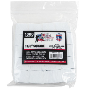 Pro-shot - Cleaning Patches 11/8in Sq 1000ct - 1181000