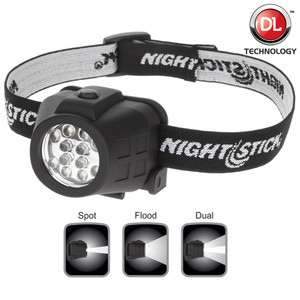 Night Stick - Case Of 4 Dual Lgt Led Headlamp Nonrech Blk - NSP4602B