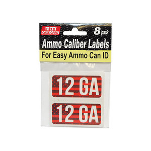 Mtm Case-gard - Case Of 12 Ammo Caliber Labels - 12 Ga. - CL12GA