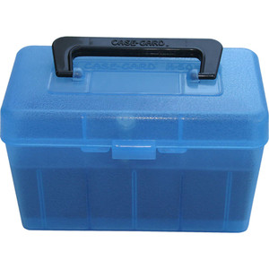 Mtm Case-gard - Case Of 12 Dlx Lge Rifle Ammo Case 50rd - Clr Blue - H50RL24