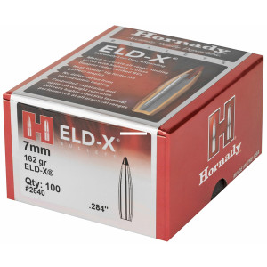 Hornady 2840 ELD-X Rifle Bullet 7mm - .284 162Gr ELD-X 100Rnd - 2840 Hornady 2840 ELD-X Rifle Bullet 7mm - .284 162Gr ELD-X 100Rnd - 2840