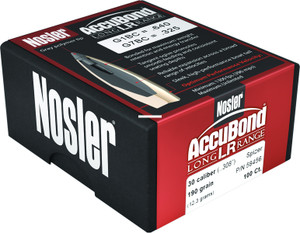 Nosler 58456 Accubond Long Range - Rifle Bullets 30 190gr SP 100Ct - 58456