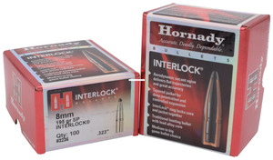 Hornady 3236 Interlock Rifle - Bullets 8mm .323 195Gr SP 100Rnd - 3236