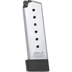 Kahr .380 ACP Magazine with Extension 6 rd. Fits CW and All P Models - K387G PACKED Kahr .380 ACP Magazine with Extension 6 rd. Fits CW and All P Models - K387G PACKED