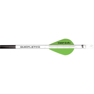 NAP Quikfletch w/Quikspin Vanes White/Green 6 pk. - NAP-60-635