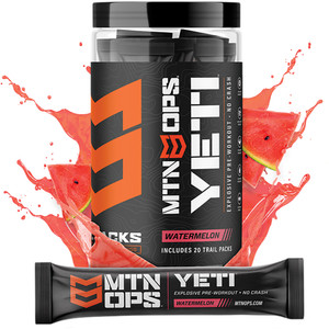 MTN OPS Yeti Preworkout Watermelon Trail Packs 20 ct. - 1101450320