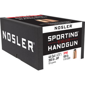 Nosler Sporting Handgun Revolver Bullet .44 Cal. 300 gr. Jacketed Hollow Point 100 pk. - 42069 Nosler Sporting Handgun Revolver Bullet .44 Cal. 300 gr. Jacketed Hollow Point 100 pk. - 42069