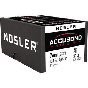 Nosler AccuBond Bullets 7mm 150 gr. Spitzer Point 50 pk. - 54951 Nosler AccuBond Bullets 7mm 150 gr. Spitzer Point 50 pk. - 54951