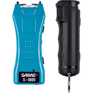 Sabre Pepper Spray and Stun Gun Defense Kit Teal - S5TQ-F15BKOC Sabre Pepper Spray and Stun Gun Defense Kit Teal - S5TQ-F15BKOC