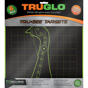 TruGlo TruSee Splatter Turkey Target Green 12x12 6 pk. - TG-TG12A6