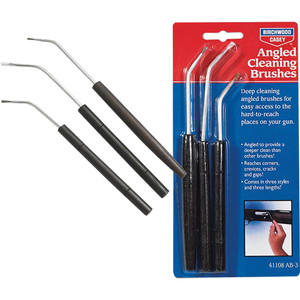 Birchwood Casey Angled Cleaning Brushes Bronze/Nylon/Stainless 3 pk. - BC-41108