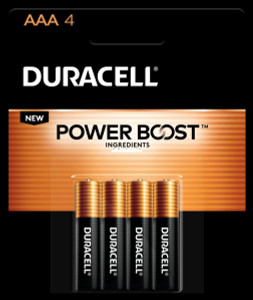 Duracell DURMN2400B4Z AAA Coppertop - Alkaline Battery, Carded 4 Pack - DURMN2400B4Z Duracell DURMN2400B4Z AAA Coppertop - Alkaline Battery, Carded 4 Pack - DURMN2400B4Z
