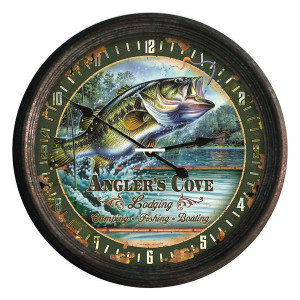 Rivers Edge 1029 Clock 15inch - Bass - - 1029 Rivers Edge 1029 Clock 15inch - Bass - - 1029