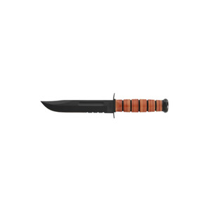 Ka-bar Knives - Short Usa Clip Serr 9.25 W/hard Brn - 1261 Ka-bar Knives - Short Usa Clip Serr 9.25 W/hard Brn - 1261