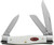 Case 60184 White Synthetic Medium - Stockman, Folding Knife, 3 Blades - 60184