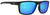 Calcutta P1BM Palma Sola Sunglasses - Shiny Black Frame Blue Mirror Lens - P1BM