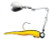 Betts - Split Tail Spin-nickel - 1/4oz Yellow/blk Str - 025ST-22N