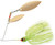 Booyah - Double Willow Spinnrbait - 3/8oz Wl/wl-chartreuse - BYBW38617