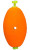 Comal - Oval Wgtd Rattl Snap Flt - 2.5in Orange 50bg - WOSR250O-50