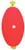 Comal - Oval Wgtd Rattl Snap Flt - 2.5in Red 50bg - WOSR250R-50