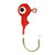 Head Hunter - Round Jig Head - 1/16oz 10pk Flo Red - BH16B-05-10