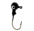 Head Hunter - Round Jig Head - 1/32oz 10pk Black - BH32B-01-10