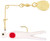 H & H - Cajun Super Spin-gold - 3/16oz White/red Dot - CSS-13G