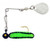H & H - Cajun Tiny Spin-gold - 1/32oz Green/black Str - CTS-20G