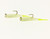 H & H - Glass Minnow Double Rig - 1/8oz Glow/chart Tail - GMDR18-50