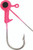 Head Hunter - Weedless Round Jig Head - 1/16oz 8pk Hot Pink - RHW16-03-8