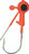 Head Hunter - Weedless Round Jig Head - 1/16oz 8pk Flo Orange - RHW16-07-8