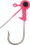 Head Hunter - Weedless Round Jig Head - 1/8oz 8pk Hot Pink - RHW18-03-8
