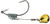 Owner - Flashy Swim Twstlck Hook - W/cen Pin 6/0 3/8oz Gold - 4164-066