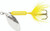 Rooster Tail - Treble Hook Spinner - 3/8oz Yellow - 214-YL