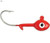 Sea Striker - Got Cha Grub Jighead - 1/4oz 8pk Red - S14-9