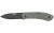 KA-BAR Knives Dozier  Hunter  Folding Knife  3" Blade Length  7.25" Overall Length  Plain Edge  AUS 8A Steel  Matte Finish  Black  Foliage Green Zytel Handle  Dual Thumb Stud/Pocket Clip 4062FG