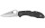 Spyderco Delica4  Lightweight  3" Folding Knife  Spear Point  Combo Edge  VG10/Satin  Black FRN  Circle Thumb Hole/Pocket Clip C11PSBK